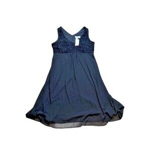 Coldwater Creek Dress Black Sequin Sleeveless Womens Size 12 - Fit and Flare NWT